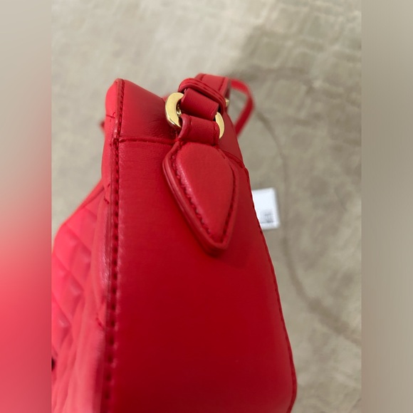 Love Moschino woman’s Polyurethane quilted logo Crossbody Bag Red - Picture 8 of 16